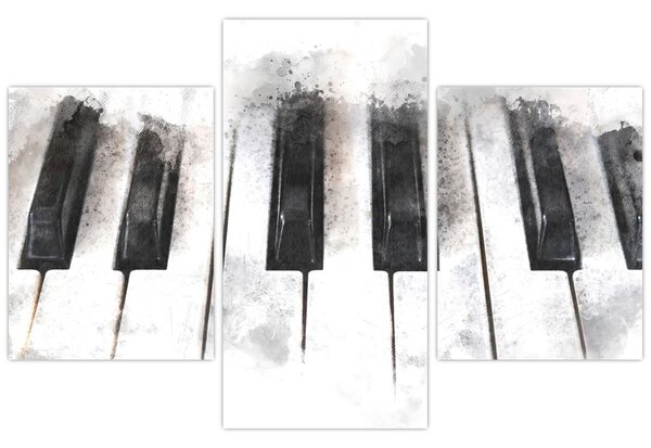 Tablou - Pian, acuarelă (90x60 cm)