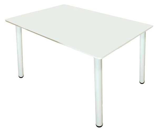 Masa Bavaria, DENVER, MDF alb, picioare albe, 120x80 cm