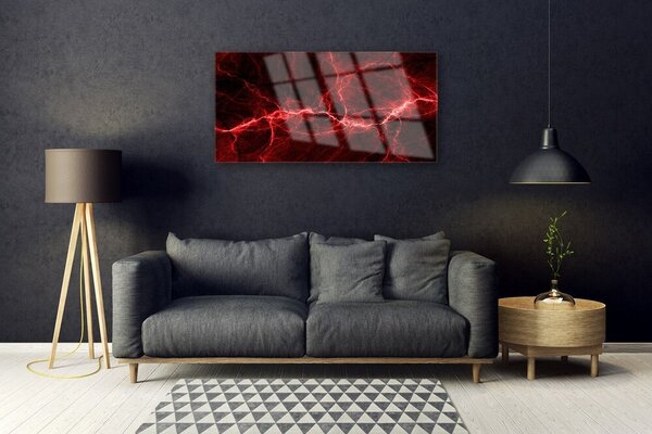 Tablou pe sticla Abstract Art Red