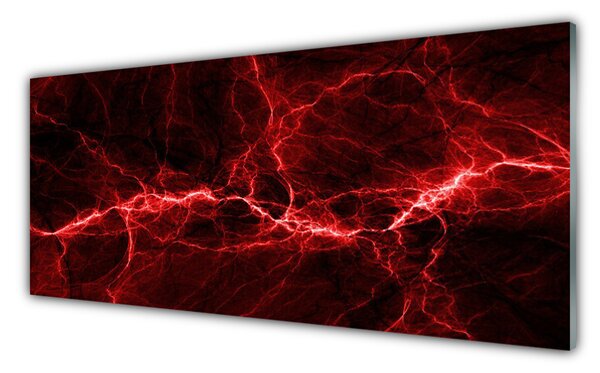 Tablou pe sticla Abstract Art Red