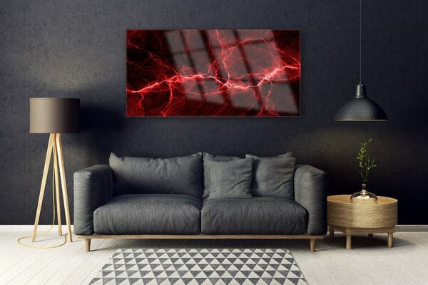 Tablou pe sticla Abstract Art Red