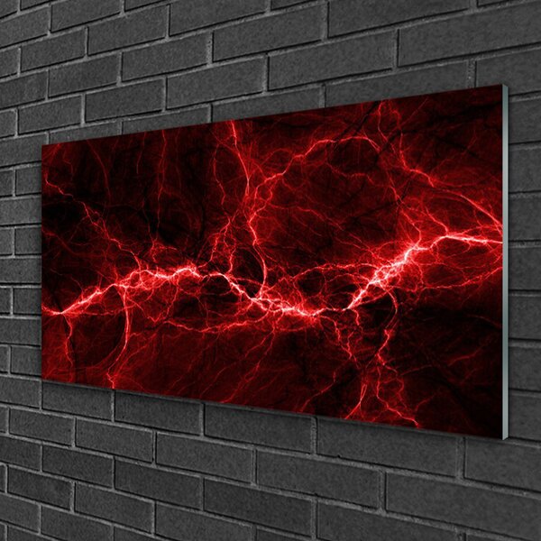 Tablou pe sticla Abstract Art Red