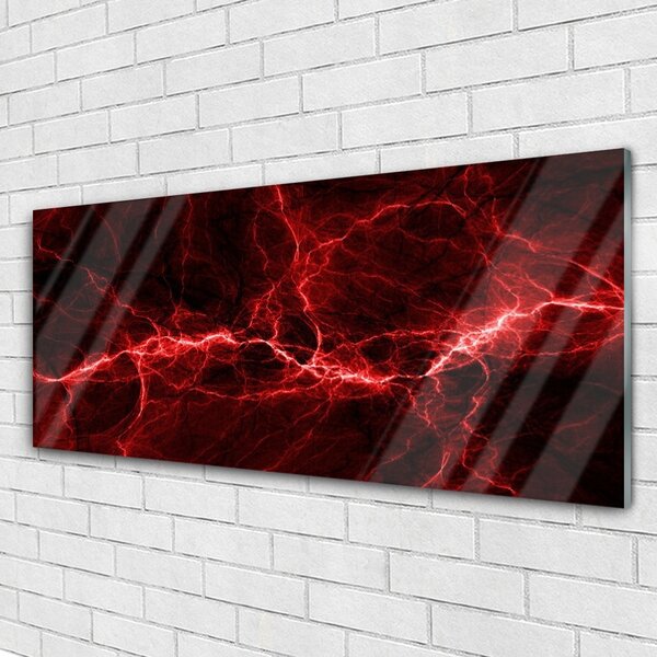 Tablou pe sticla Abstract Art Red