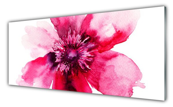 Panou sticla bucatarie Florale flori roz alb