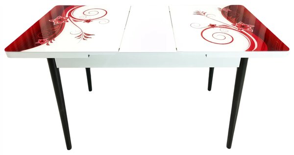 Masa extensibila Rio, DENVER, Eternal Rose, picioare negre, 110x70x76 cm