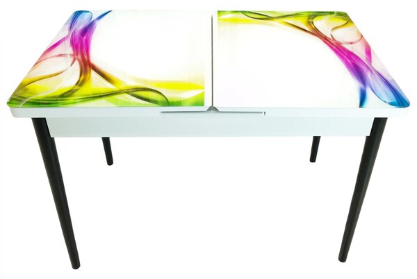 Masa extensibila Rio, DENVER, Aurora, picioare negre, 110x70x76 cm