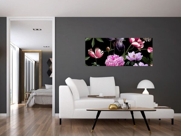 Tablou - Ilustrație de flori (120x50 cm)