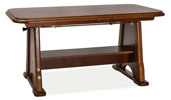 Masuta BEATA, nuc, PAL/lemn, 130/170x67x60/77 cm