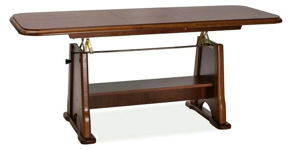 Masuta BEATA, nuc, PAL/lemn, 130/170x67x60/77 cm
