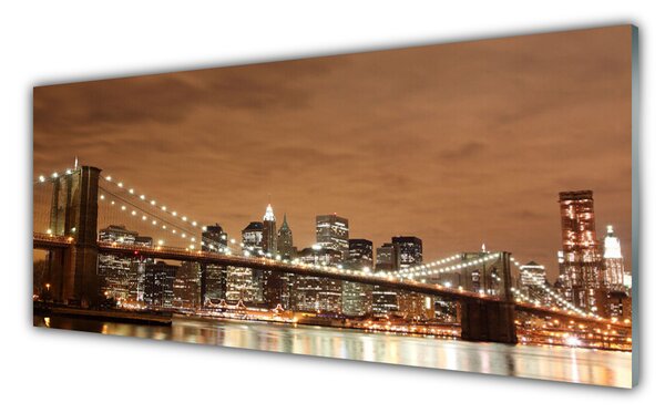 Tablou pe sticla Bridge City Arhitectura Sepia