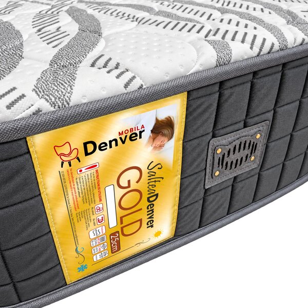 Saltea ortopedica DENVER Gold, 200X200X25 cm, 2 fete vara-iarna