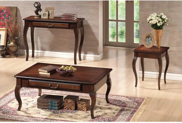 Consola lemn hol PADOVA D, nuc, 104x40x75 cm