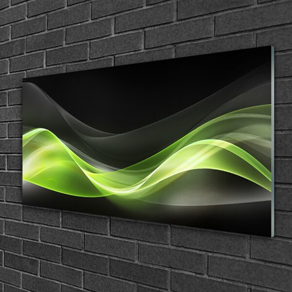 Tablou pe sticla Abstract Art Verde Gri Negru