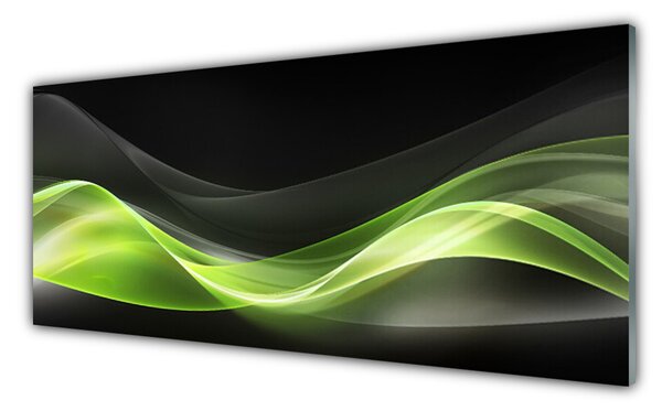 Tablou pe sticla Abstract Art Verde Gri Negru