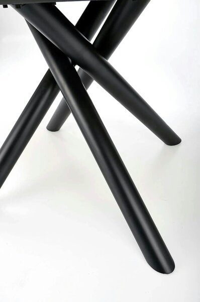 Masa mare living DERRICK, stejar natural/negru, 160/200x90x75 cm
