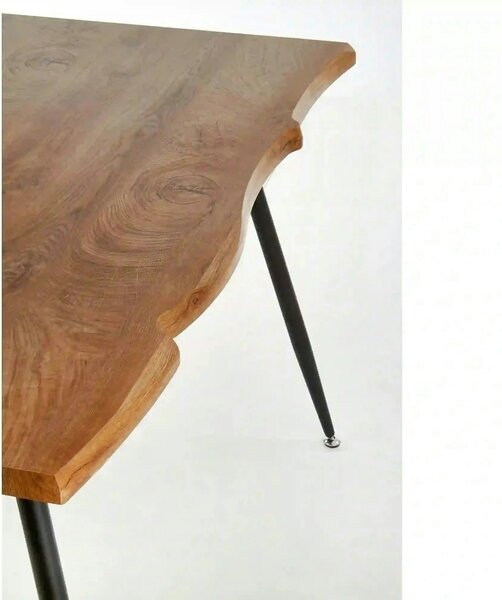 Masa LARSON, stejar natural/negru, 120x80x77 cm