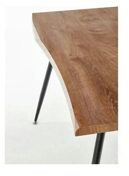 Masa LARSON, stejar natural/negru, 120x80x77 cm