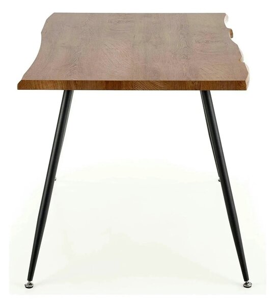 Masa LARSON, stejar natural/negru, 120x80x77 cm