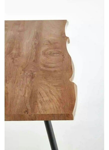 Masa LARSON, stejar natural/negru, 120x80x77 cm