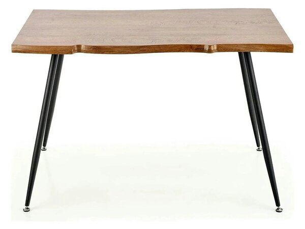 Masa LARSON, stejar natural/negru, 120x80x77 cm