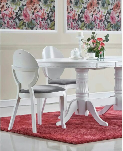 Masa alba vintage JOSEPH, 150/190x90x77 cm