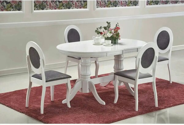 Masa alba vintage JOSEPH, 150/190x90x77 cm