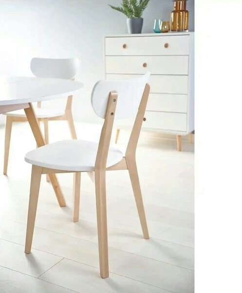 Masa extensibila RUBEN, alb/stejar, 102/142x102x73 cm