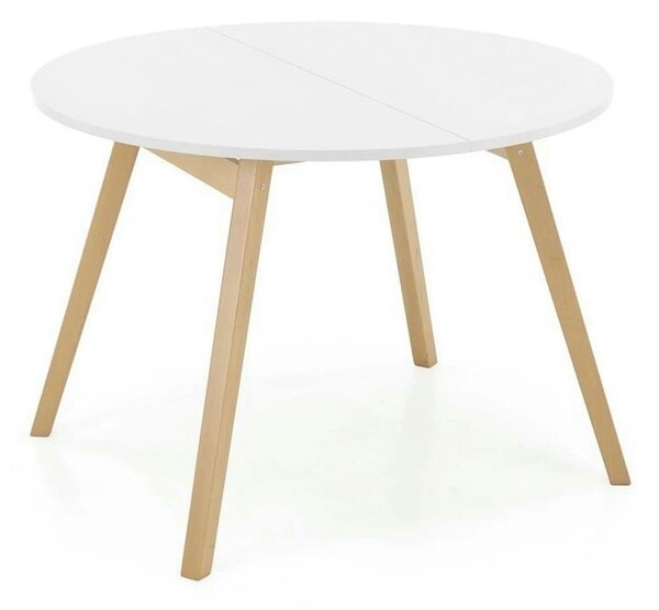 Masa extensibila RUBEN, alb/stejar, 102/142x102x73 cm