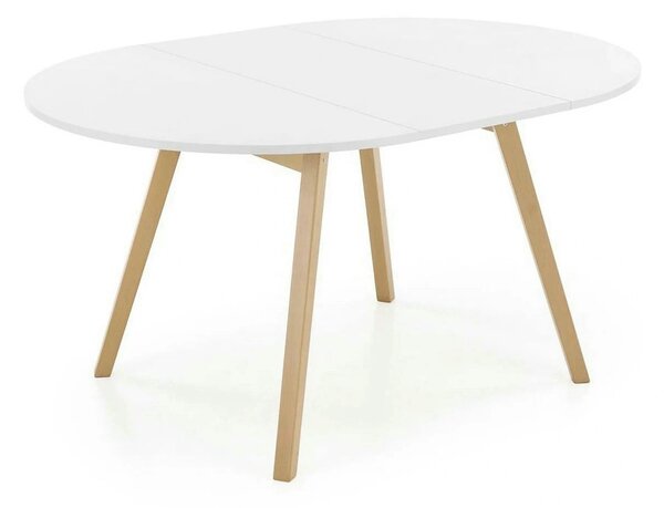 Masa extensibila RUBEN, alb/stejar, 102/142x102x73 cm
