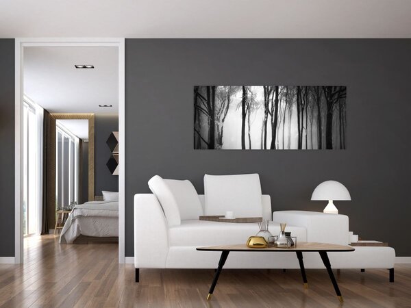Tablou - Lup în pădurea întunecată (120x50 cm)