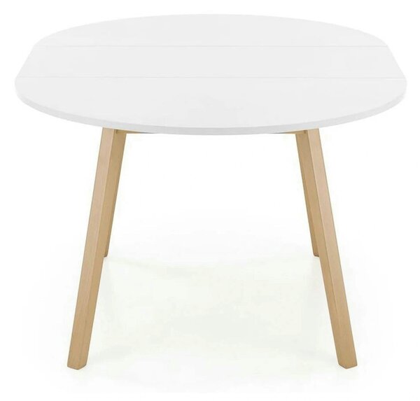 Masa extensibila RUBEN, alb/stejar, 102/142x102x73 cm