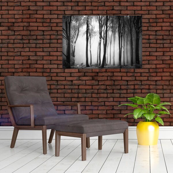 Tablou - Lup în pădurea întunecată (90x60 cm)