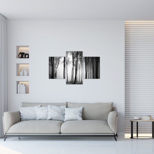 Tablou - Lup în pădurea întunecată (90x60 cm)