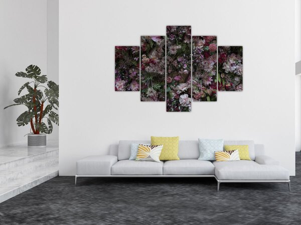 Tablou - Perete de flori (150x105 cm)