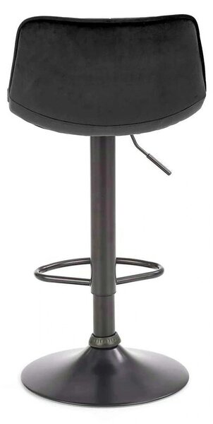Scaun bar inalt H95, gri/gri inchis, stofa/otel, 43x44x84/106 cm