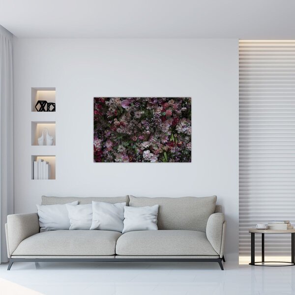 Tablou - Perete de flori (90x60 cm)