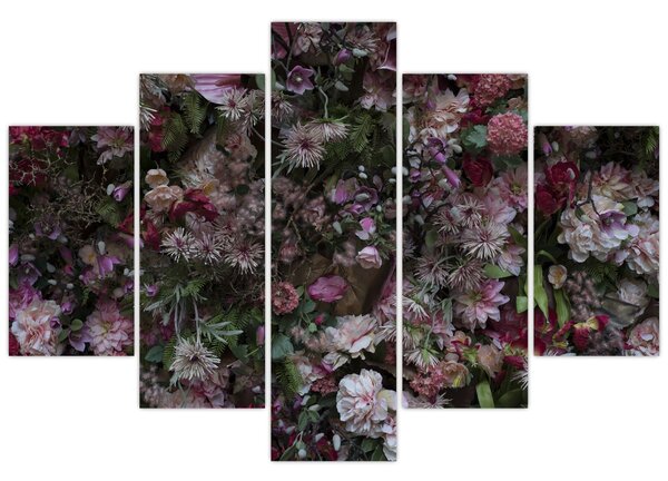 Tablou - Perete de flori (150x105 cm)