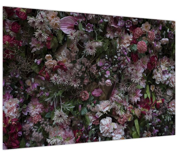 Tablou - Perete de flori (90x60 cm)