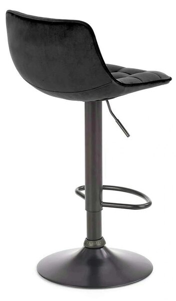 Scaun bar inalt H95, gri/gri inchis, stofa/otel, 43x44x84/106 cm