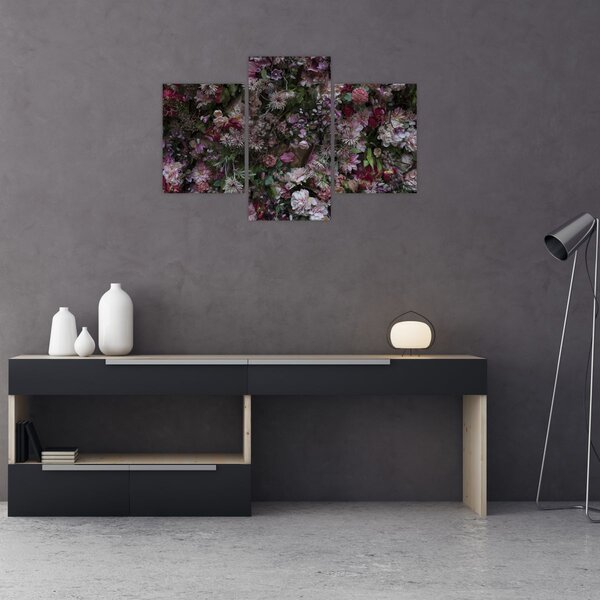 Tablou - Perete de flori (90x60 cm)