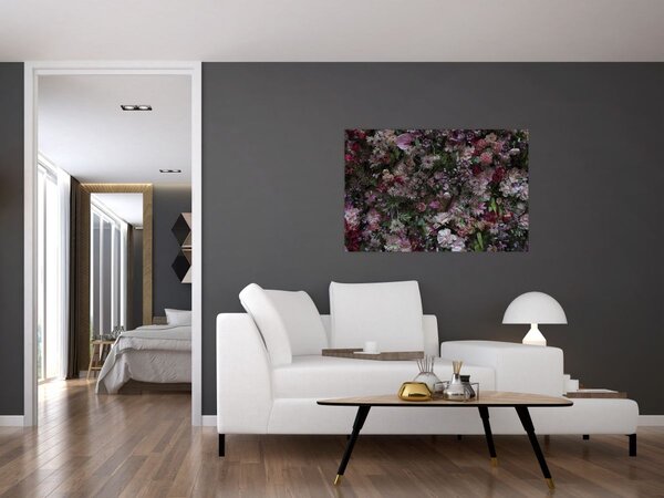 Tablou - Perete de flori (90x60 cm)