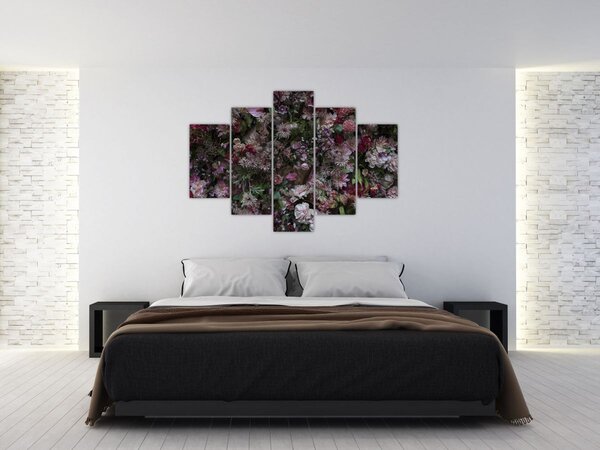 Tablou - Perete de flori (150x105 cm)