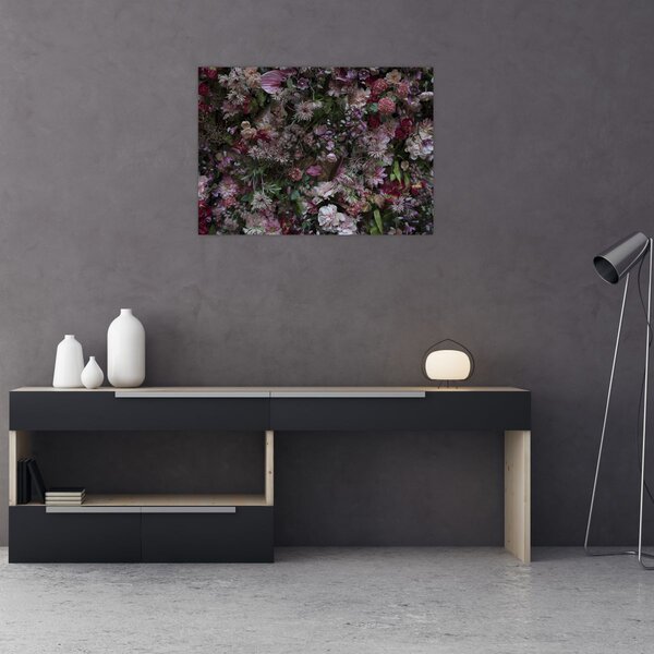 Tablou - Perete de flori (70x50 cm)