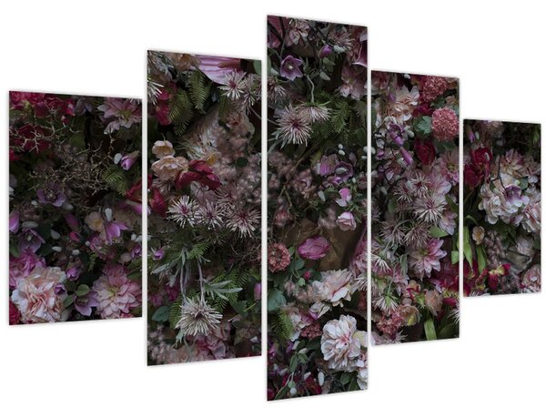 Tablou - Perete de flori (150x105 cm)