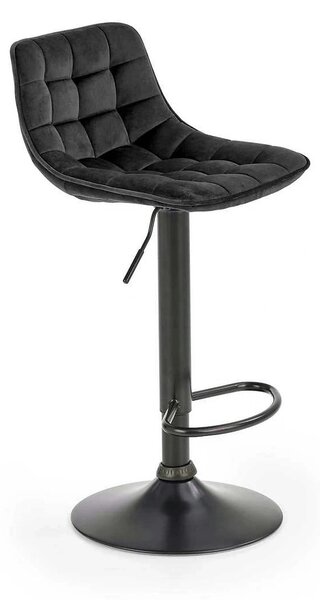 Scaun bar inalt H95, gri/gri inchis, stofa/otel, 43x44x84/106 cm