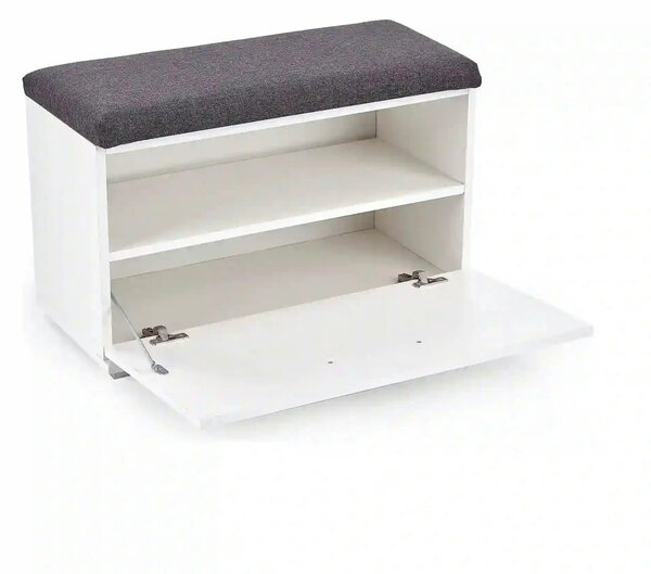 Pantofar LIMA ST2, gri/alb, PAL laminat, 70x32x45 cm