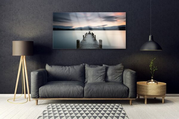 Tablou pe sticla Podul Sea Arhitectura Gray
