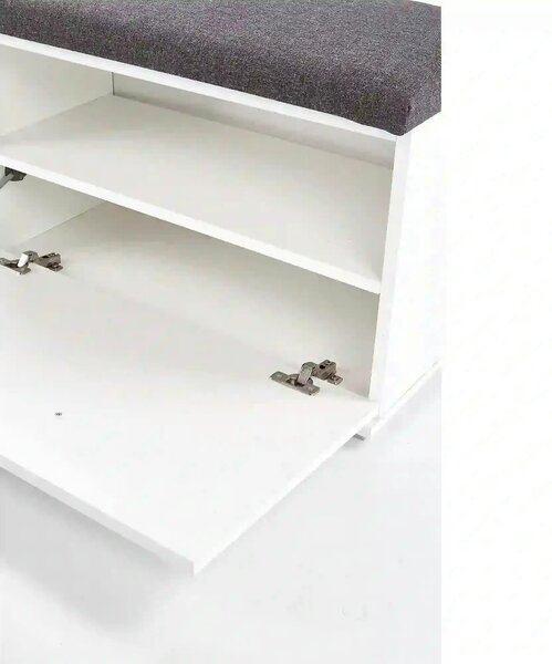Pantofar LIMA ST2, gri/alb, PAL laminat, 70x32x45 cm