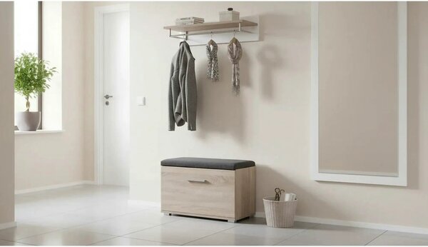 Pantofar LIMA ST2, gri/stejar sonoma, PAL laminat, 70x32x45 cm