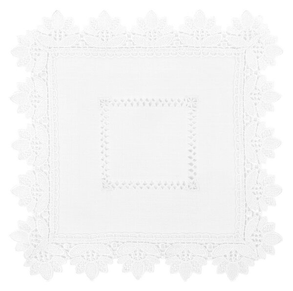 Servet de masa Mirella, Ambition, 30x30 cm, poliester, alb